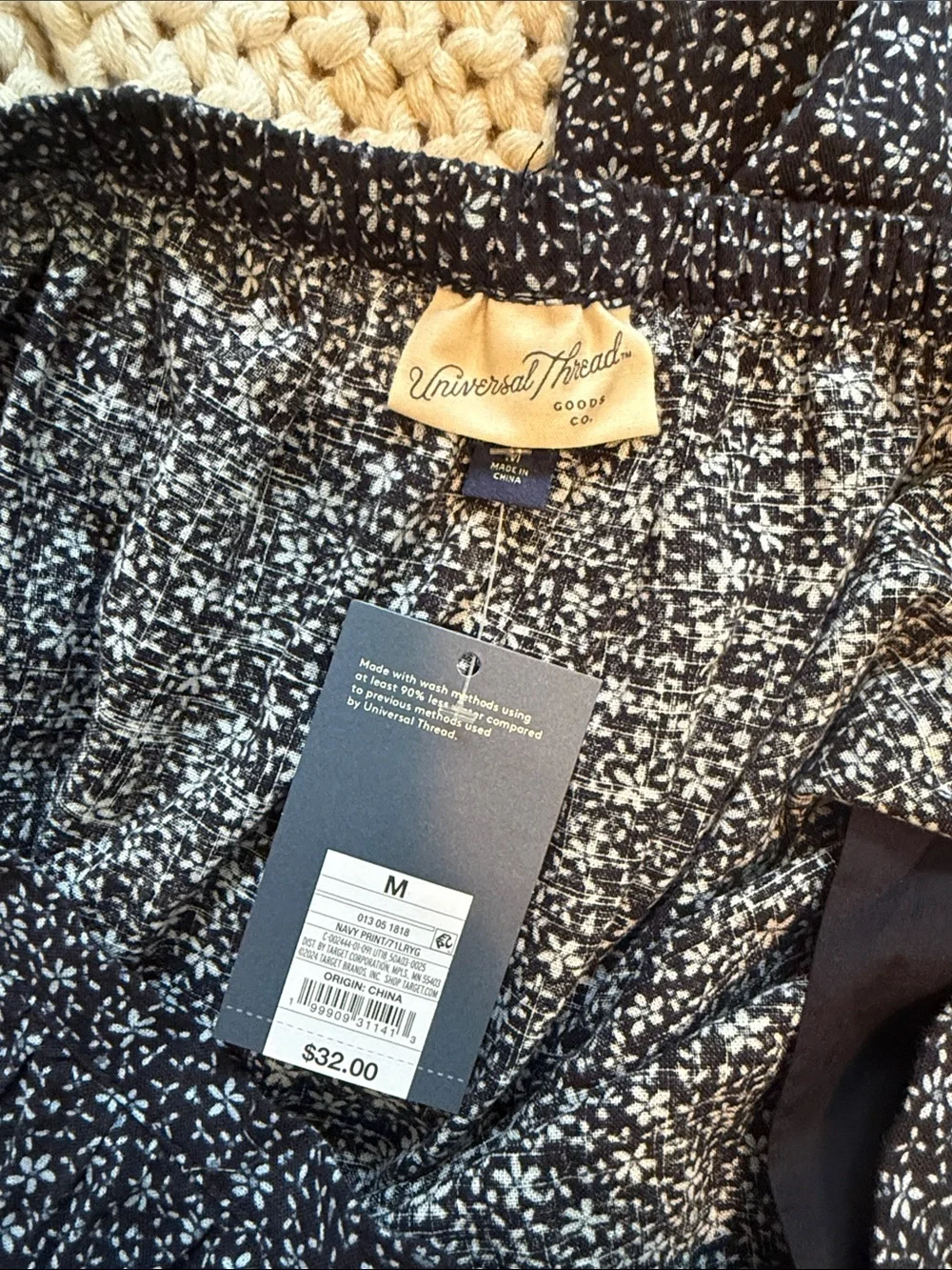 Universal Thread Navy Floral Maxi Skirt 100% cotton